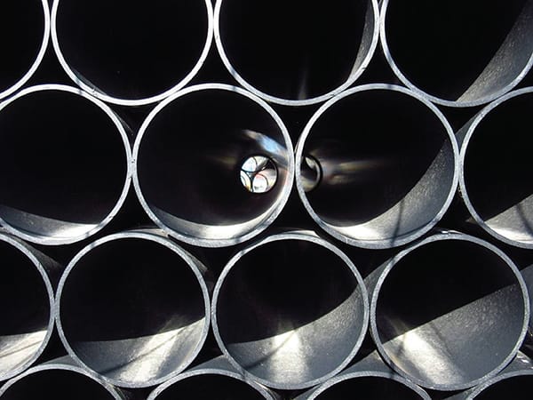 tunnel view of pipes/tubing