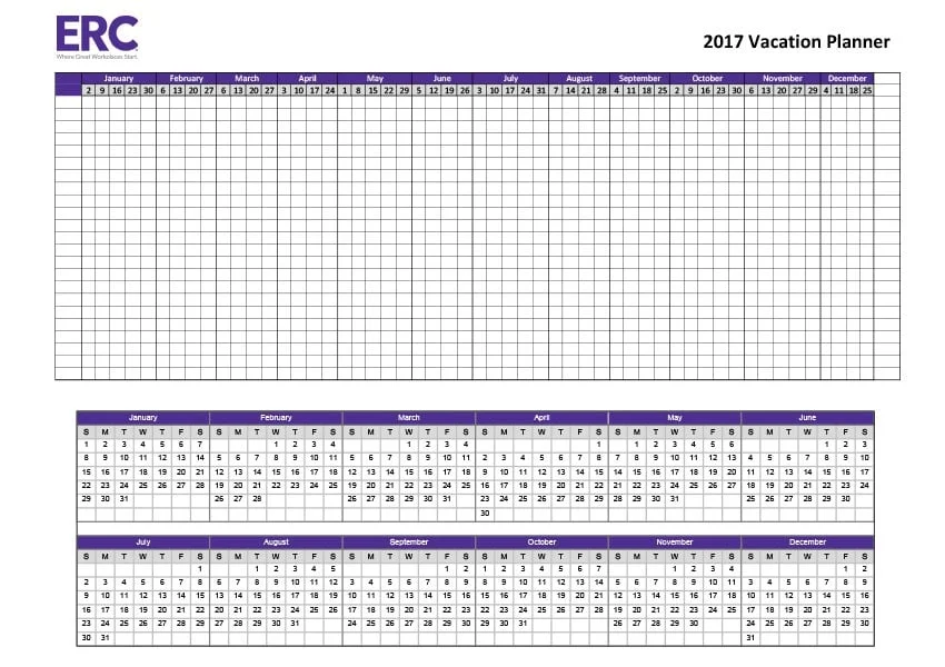 2017 Vacation Planner