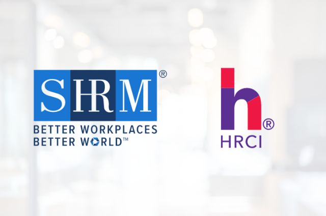 SHRM and HRCI logos