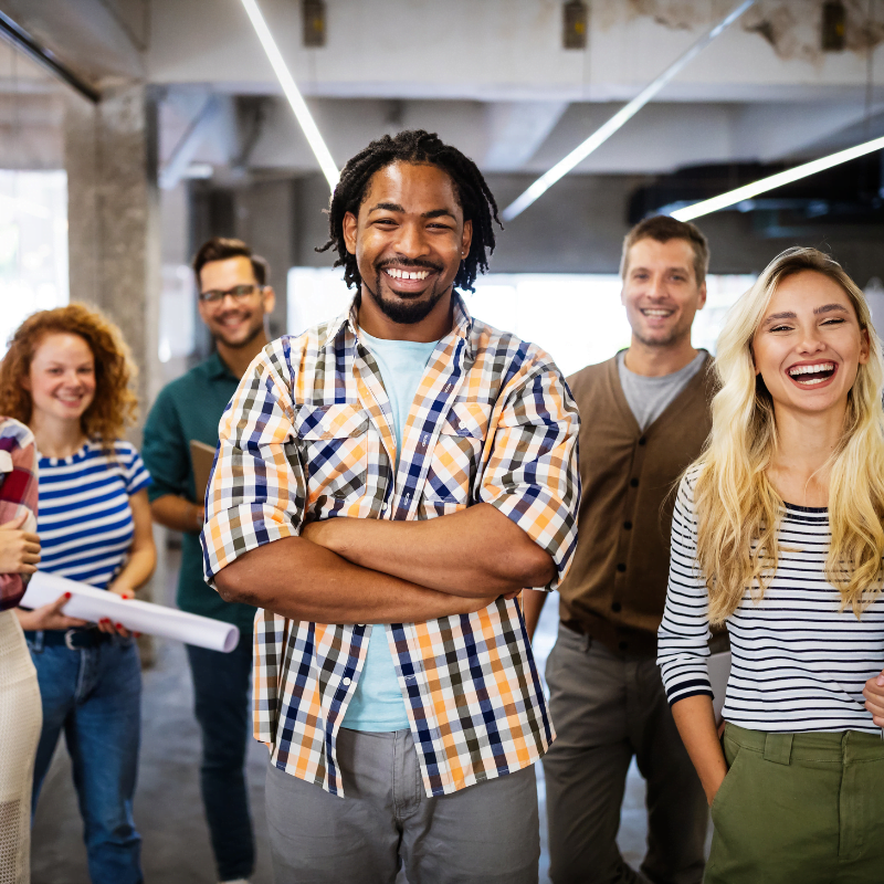 Happy and motivated employees
