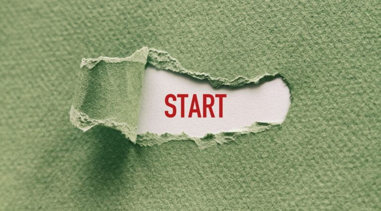 A piece of paper reading "start"