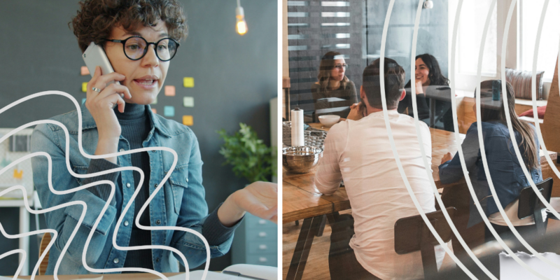 An HR consultant and an internal office meeting