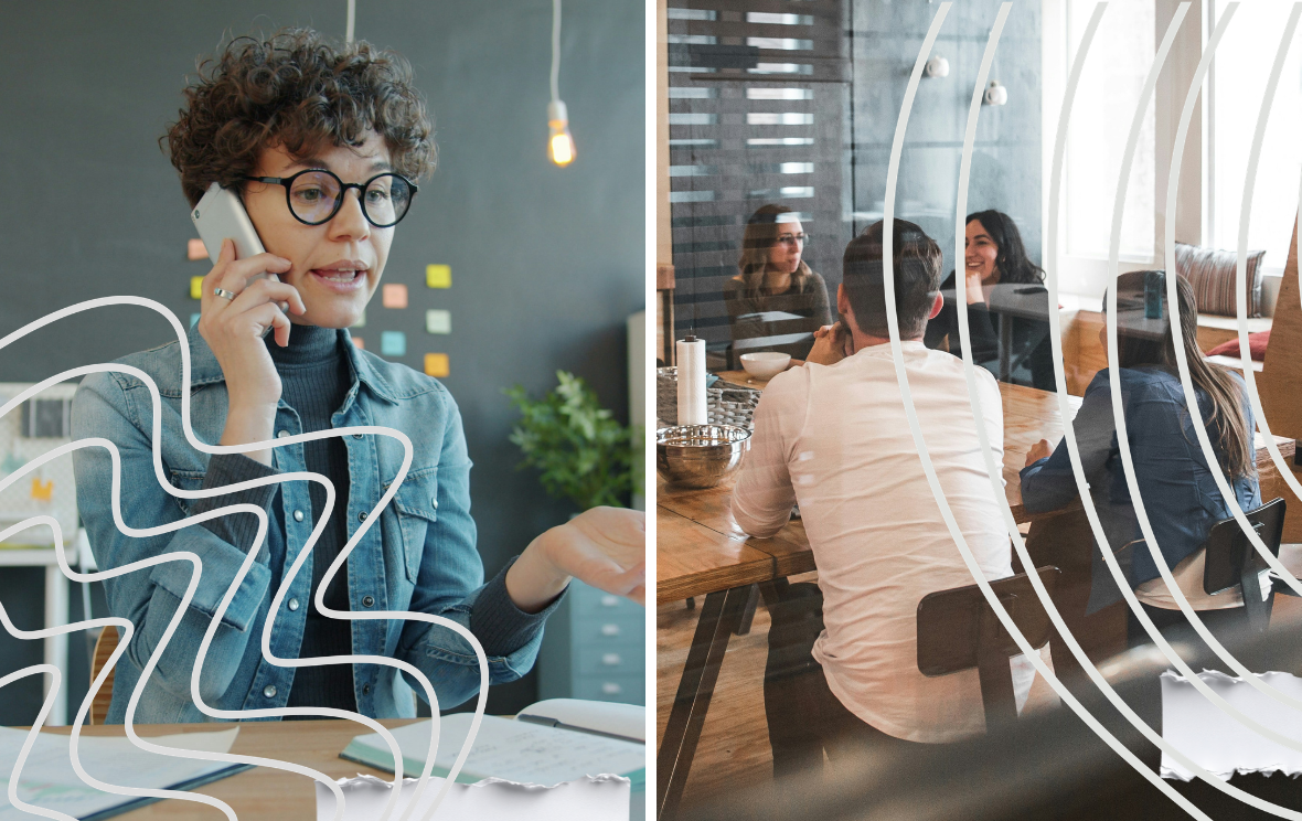 An HR consultant and an internal office meeting