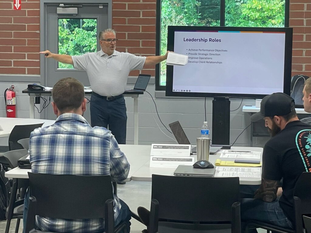 An ERC trainer training supervisors